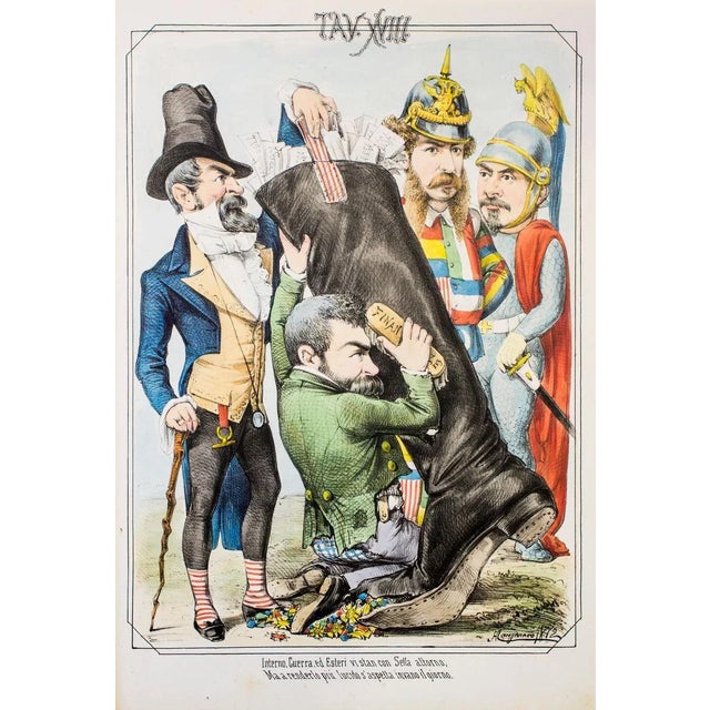 The Ministers - Original Lithograph by A. Maganaro - 1872 1872 For Sale - Image 3 of 3