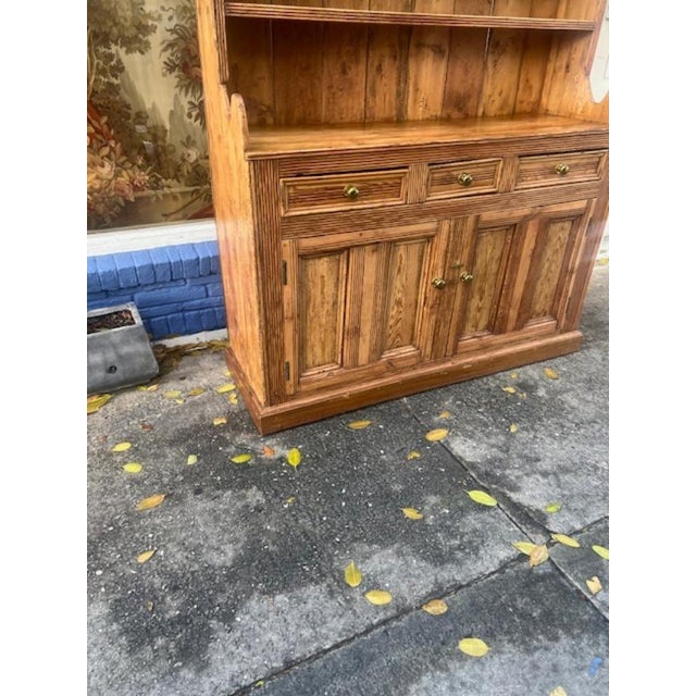 Large Antique Style Pine Irish Dresser For Sale - Image 9 of 12
