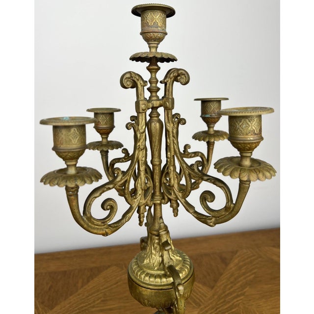 Vintage French Style Candleholders, Set of 2 For Sale - Image 12 of 14
