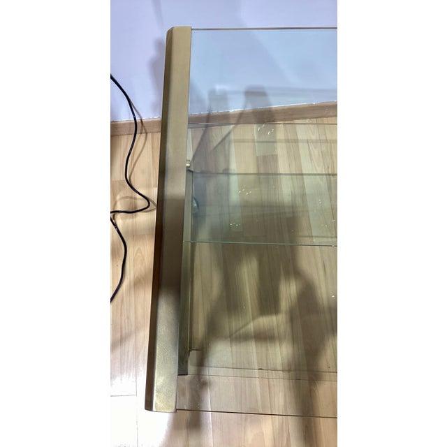 Brass and Crystal Mobile Bar Trolley by Pierangelo Gallotti for Gallotti & Radice, 1970s For Sale - Image 4 of 11