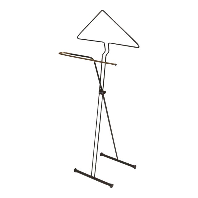 Vintage Folding Valet Metal Stand by Fratelli Reguitti 1950s For Sale