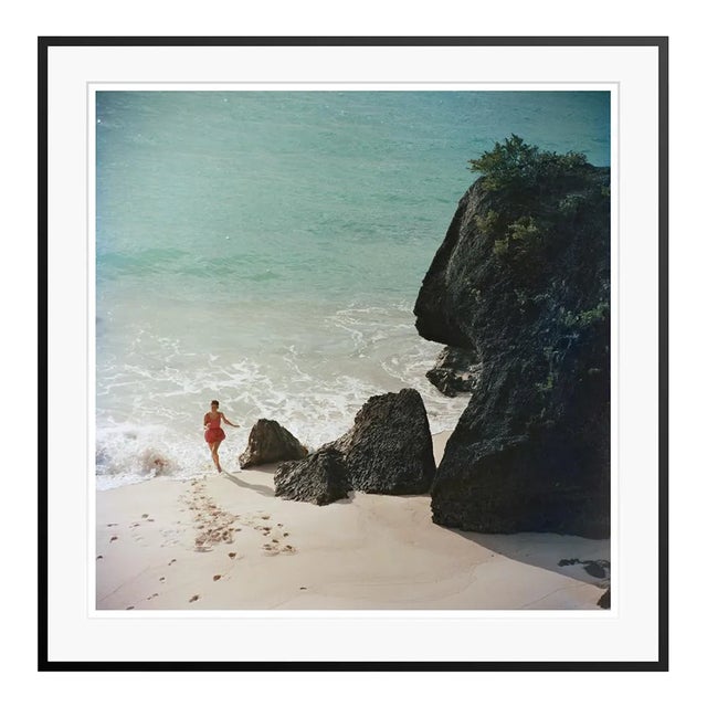 Contemporary Bermuda Beach 1957 by Slim Aarons Black Framed C-Print For Sale