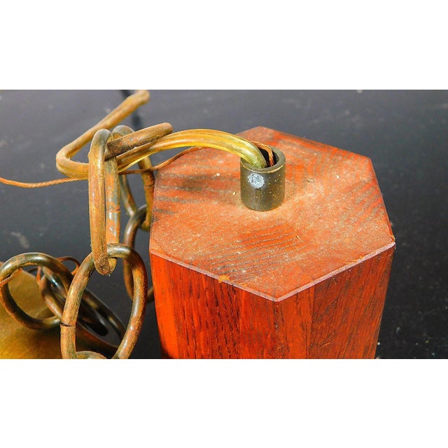 1970s 1970s Mid-Century Modern Fredrick Ramond Hexagonal Chandelier For Sale - Image 5 of 5