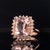 Tourmaline Rubellite Diamond Ring 14k Rose Gold 7.45 TCW Certified, Size 6.5 For Sale - Image 12 of 17