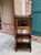 Antique English Display Cabinet Narrow Bookcase Étagère Glass Walnut C1920 For Sale - Image 13 of 18