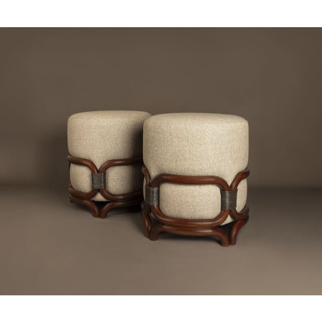 Textile Stefan Stool by Wood Tailors Club For Sale - Image 7 of 10