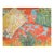 Cyclamen and Striped Green Pillow by Jean Hannon For Sale
