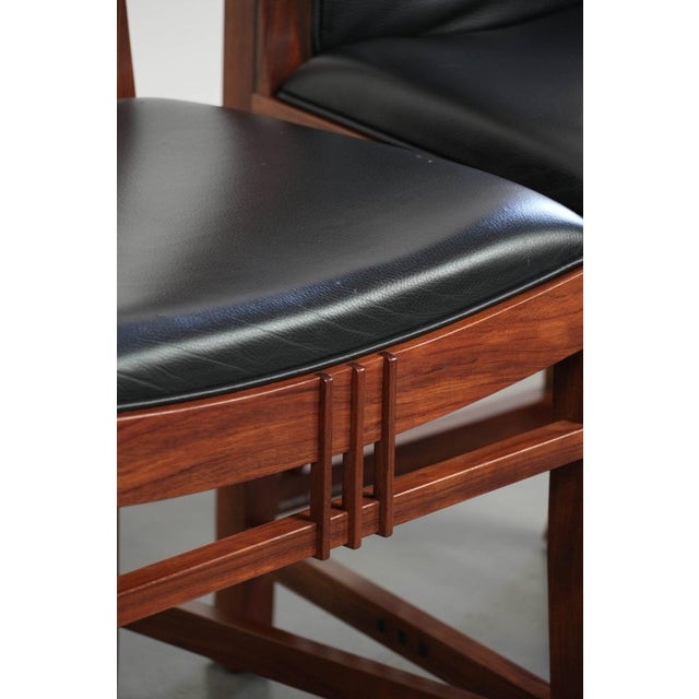 Art Deco Decoforma Series Dining Chairs in Black Cowhide Leather and Wood from Schuitema, Set of 4 For Sale - Image 15 of 18