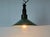 Industrial Petrol Enamel Military Pendant Lamp with Cast Aluminium Top, 1960s For Sale - Image 9 of 18