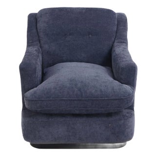 A Pair of Italian Upholstered Club Chairs, C. 1960. For Sale
