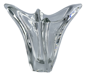 Vintage Sculptural Crystal Vase from Daum, France, 1970s