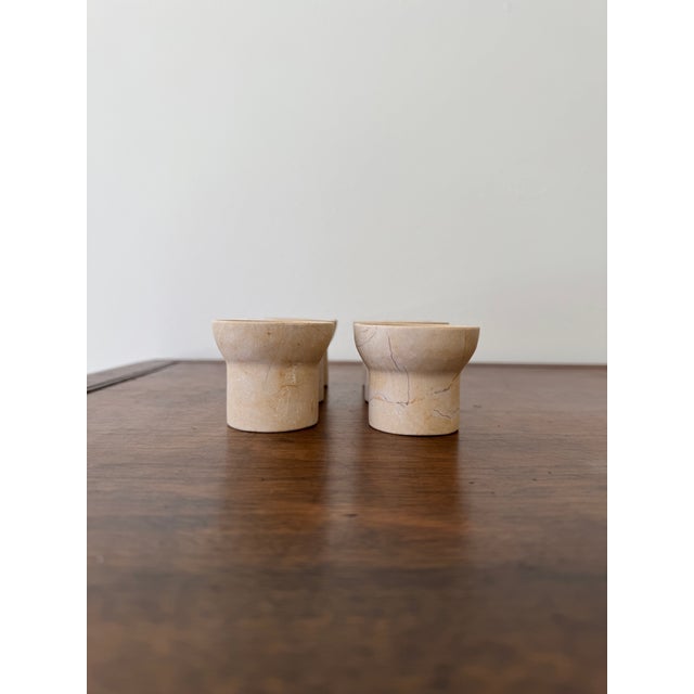 Beautiful set of six handcrafted stone mini (shot) cups. Made from a natural cream-colored Marble stone, each cup...