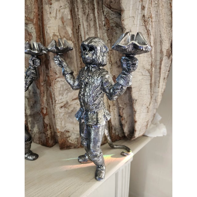 Arthur Court Monkey Candelabras For Sale - Image 10 of 12