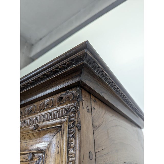 Wood Breton Wardrobe in Cherry Wood, 1800s For Sale - Image 7 of 10