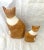 Vintage Pair of NS Gustin Co Hand Painted Ceramic Cats, Perfect for the cat lover. Super cute in a window or on the...