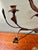 Vintage Italian or French Style Solid Brass Five-Light Floral Tole Candelabra With Original Gilt Finish For Sale - Image 11 of 14