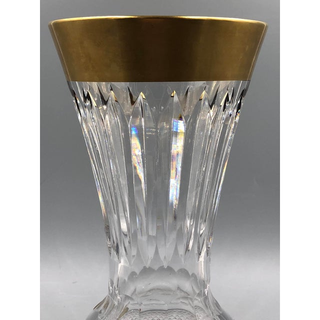 Ornamental Vase in High-Lead Crystal with Gilt Etching from Glashütte Klokotschnik, Germany, 1960s For Sale - Image 4 of 14