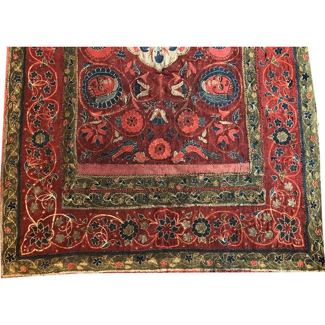 17th Century 17th Century Persian Rasht Embroidery/Textile For Sale - Image 5 of 6