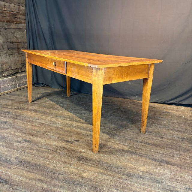 French Provincial 19th Century Farmhouse Dining Table With Two Drawers For Sale - Image 11 of 12