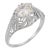 1930s Art Deco Gia 0.91 Carat East West Old Mine Cut Diamond 18k Gold Engagement Ring, Size 5.25 For Sale