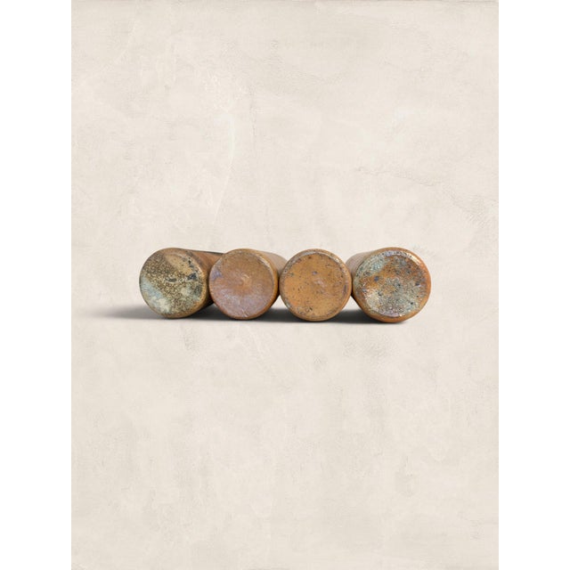 Brown Set of Four Antique Stoneware Bottles For Sale - Image 8 of 10