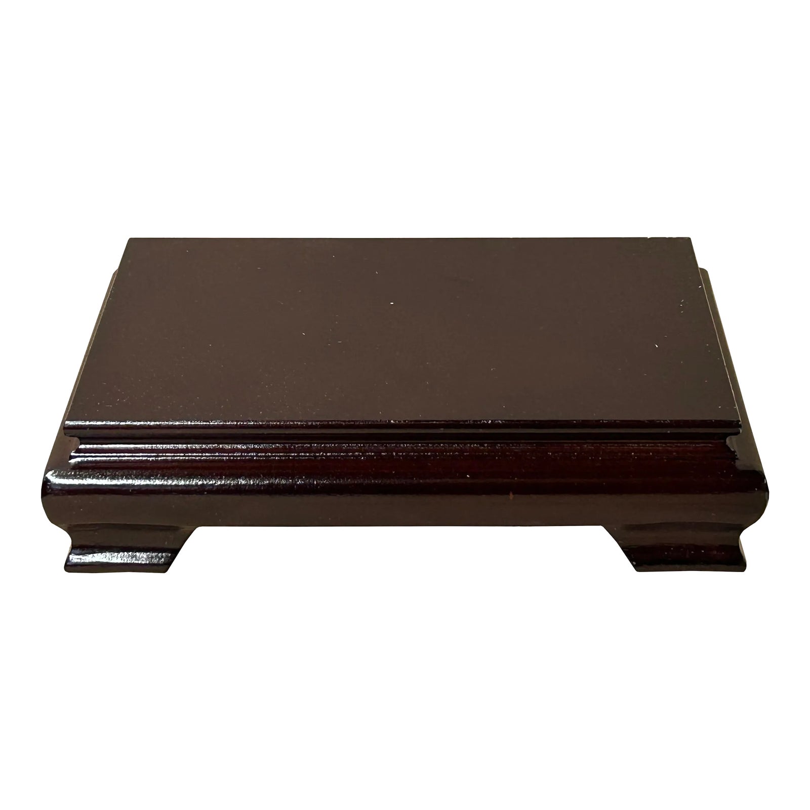 11.75" Reddish Brown Wood Rectangular Display Stand Riser Easel | Chairish