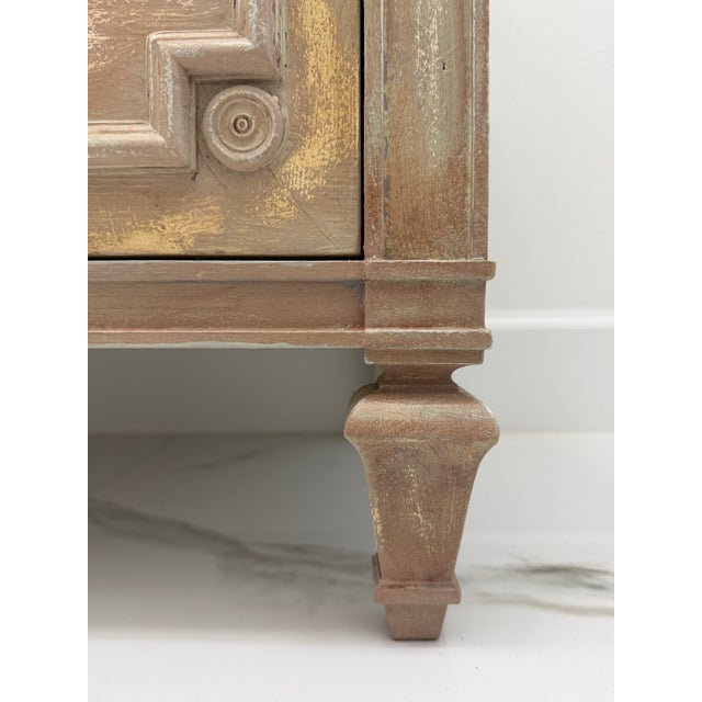 Wood 1960s French-Style Hand-Finished 3-Drawer Chest – Refinished John Widdicomb Solid Wood For Sale - Image 7 of 12