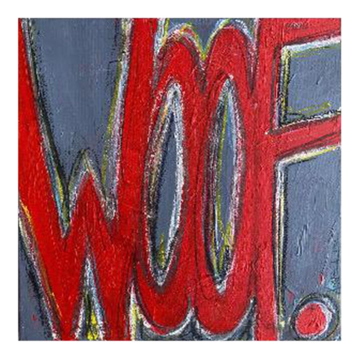 "Woof Series 3" Contemporary Original Abstract Word Art Painting Chairish