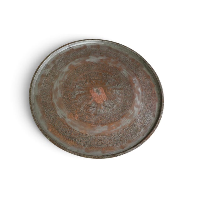 Wood Hammer Engraved Copper Table Tray, 1930s For Sale - Image 7 of 18