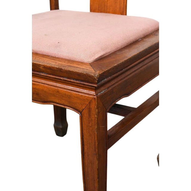 Vintage Chinese Carved Rosewood Dining Chairs 14 Available For Sale - Image 11 of 17