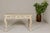 Early 21st Century Rococo Style Painted Console Table with Carved Apron and Distressed Finish For Sale - Image 5 of 12