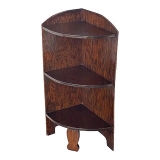 1970s Antique Corner Bookcase or Bookshelf Uk Import For Sale