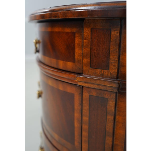 Maitland Smith Leather Top Mahogany Kidney Shape Desk For Sale - Image 13 of 18