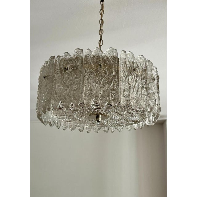 Pendant Lamp with Crystal Glass Elements by Carl Fagerlund for Orrefors, Sweden, 1960s For Sale - Image 12 of 18