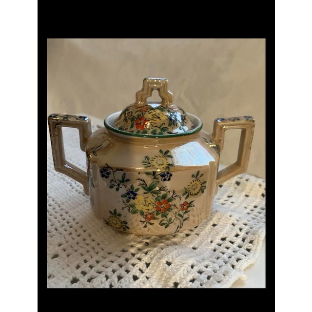 Collection of Antique & Vintage Creamer Sets: 1970 Waterford, 1880 Powell Bishop Ironstone, 1930 Trico Ngoya For Sale - Image 10 of 12