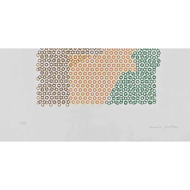 Abstract Composition is a beautiful colored screen print realized by Mario Padovan in 1977. Hand-signed in pencil on the...