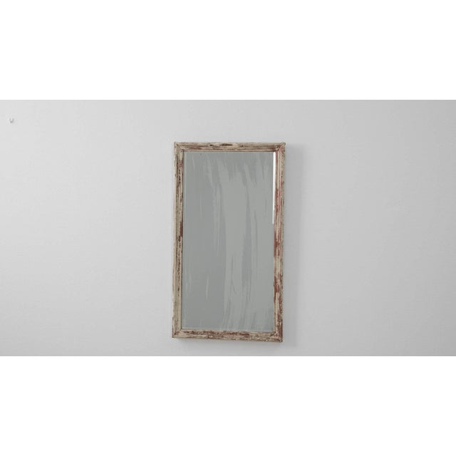 19th Century France Antique White Wood Mirror For Sale In Greensboro - Image 6 of 8