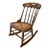 Antique Victorian Spindle Back Rocking Chair With Woven Cane Seat, Circa 1880–1900 For Sale