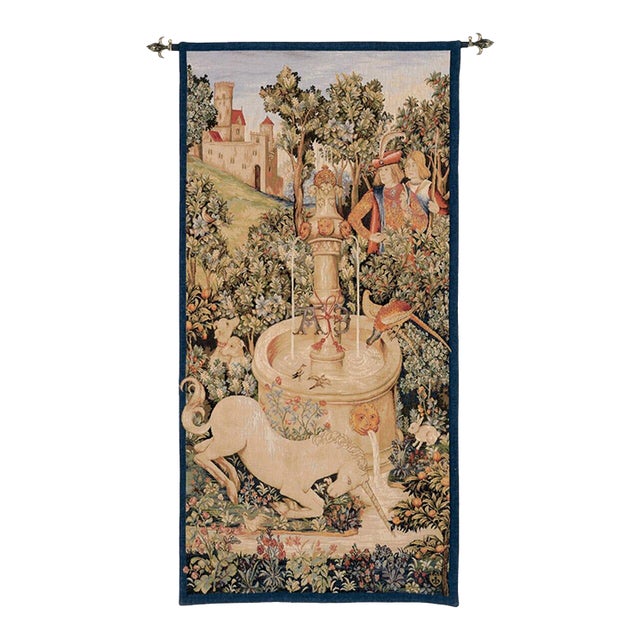 Fountain Portiere Loom Woven Tapestry - 150 X 75 Cm (4'11" X 2'5") - Requires Rod Size 2 For Sale