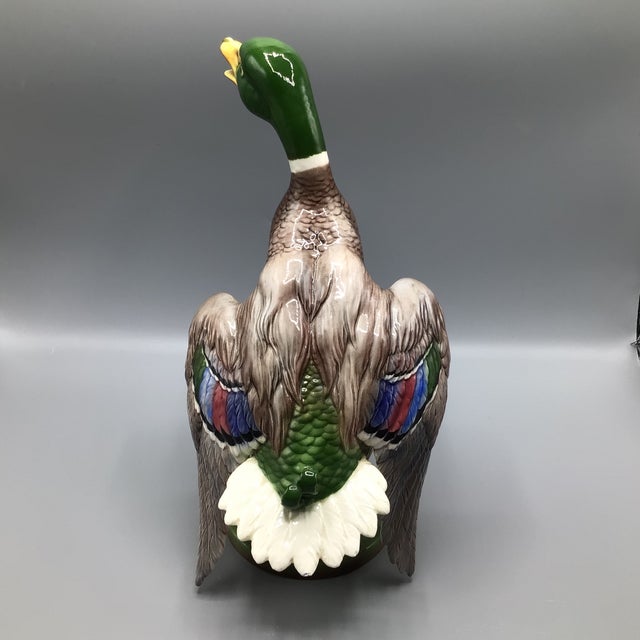 Vintage Ball Art Ware Pottery Mallard Duck For Sale - Image 4 of 12