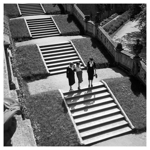 Three Women at the Stairs in the Public, 1930, Photographic Print For Sale