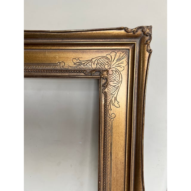 Art Nouveau Gold Art Nouveau Victorian Style Frame, Fits Art 16x20 For Sale - Image 3 of 10