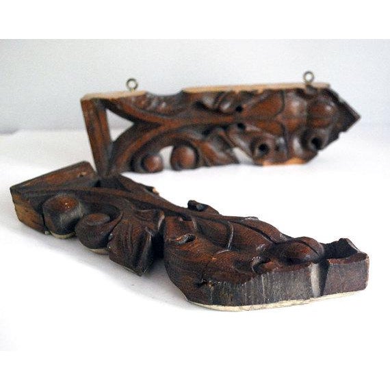Carved Wood Architectural Salvage Pieces a Pair Chairish
