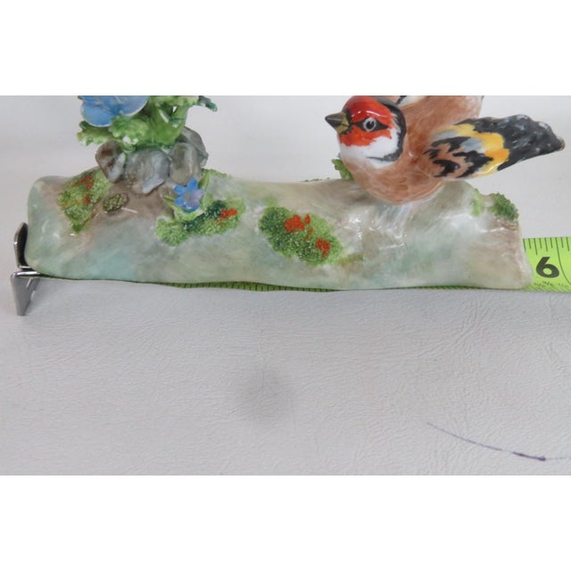 Crown Staffordshire Porcelain Goldfinch Bird Figurine Designed by Jt Jones 4897b For Sale - Image 14 of 15