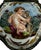 Late 19th Century Capodimonte Porcelain Hand-painted Pentagon Shape Trinket Box with Cherub Scene and Crowned "N" Mark....