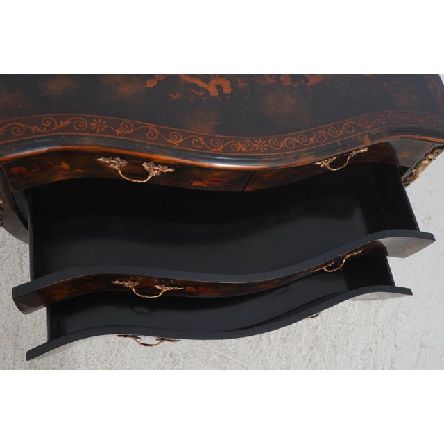 Maitland - Smith Maitland Smith Chinoiserie Louis XV Style Bombe Commode For Sale - Image 4 of 18