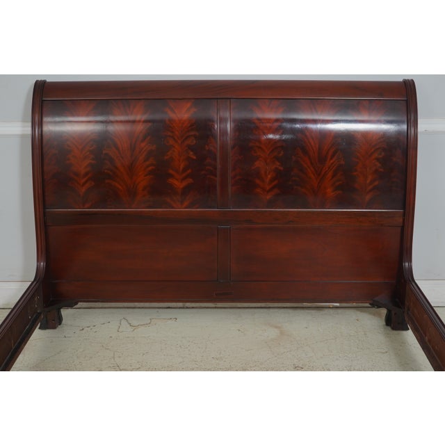 Traditional Thomasville Queen Size Mahogany Sleigh Bed For Sale - Image 3 of 12