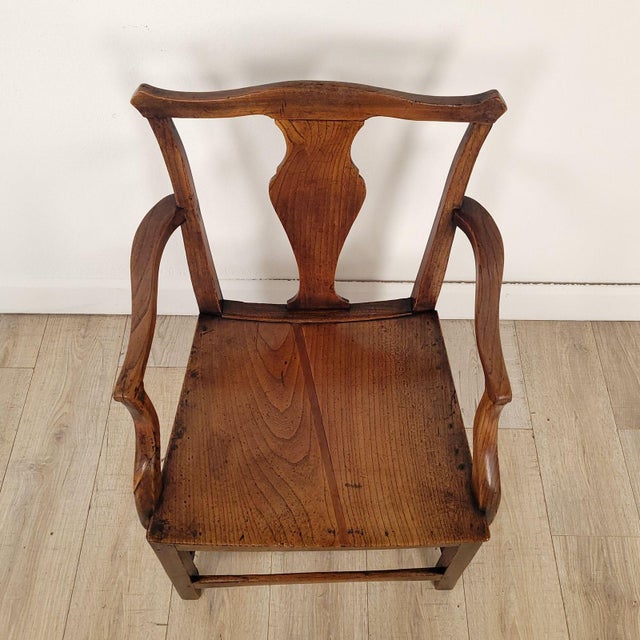 English Oak Armchair With Saddle Seat, 19th Century or Earlier For Sale - Image 10 of 12