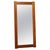 Gold Large Mid-Century Danish Rectangular Teak Veneer Wall Mirror, 1960s For Sale - Image 8 of 8