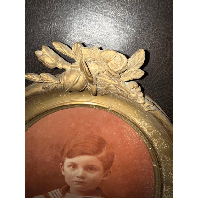 Wooden Frame and Gilded Stucco, 1920s For Sale - Image 3 of 5